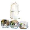 Abaodam Makeup Organizer Cage Mirror Desktop Display Rack Stylish Iron Storage for Beauty Products view 3