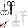 4 PACK Tweezers Scissor Straight Tip Brow Scissors for Hair Plucker Remover Facial Hair Eyebrows Care Plucker(Silver and Black) view 1