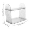 Alipis Bathroom Skincare Organizer Stylish Ice Pattern Countertop Makeup Storage Rack for Space-saving Dresser Organizer Transparent view 3
