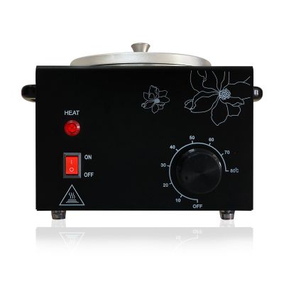 FHATSJ Professional Wax Warmer with Adjustable Temperature for Hair Removal - Electric Melted Wax Beads Heater for Women (Black Single Pot)