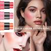 3 Pcs Cream Blush Stick with Brush,Waterproof Multi Cream Makeup Stick,Lightweight,Long-lasting,2 in 1 Multi Blush for Cheeks & Lip Tint & Eyeshadow Makeup,Suitable for All Skin view 2