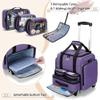BAFASO Rolling Makeup Case with Nail Polish Organizer Holds 48 Bottles and a Nail Lamp view 3