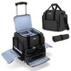 BAFASO Rolling Makeup Case with Nail Polish Organizer Holds 72 Bottles view 1