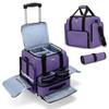 BAFASO Rolling Makeup Case with Nail Polish Organizer Holds 72 Bottles view 1
