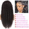 13x4 Deep Wave Lace Front Wigs Human Hair Wet and Wavy Glueless Wigs Human Hair Pre Plucked with Baby Hair Curly Wigs for Black Women 180% Density Brazilian Virgin Lace Frontal Wig Natural Color view 4