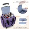 BAFASO Rolling Makeup Case with Nail Polish Organizer Holds 70 Bottles and a Lamp view 2