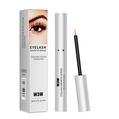 W3W Eyelash Growth Serum for Longer, Thicker Lashes  Lash Enhancer with Natural Peptides & Caffeine, Gentle Lash Conditioner for Women, 3ml