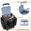 BAFASO Rolling Makeup Case with Nail Polish Backpack Holds 56 Bottles and a Lamp view 2