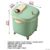 YVYKFZD Foot Spa Bath Massager, Portable Foot Bath Basin, Foot Soak Tub with Lid, Heat, Temperature Control, Red Light, Jets, for Relaxation and Stress Relief (Color : Green) view 3
