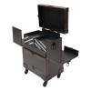 DNYSYSJ Makeup Train Case with Mirror, Rolling Makeup Train Case for Artist, Coffee Color Trolley Cosmetic Organizer Box with Wheels view 4