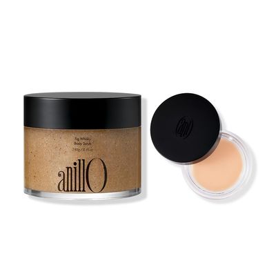 ANILLO Fig Whisky Body Set Fig Whisky Body Scrub + Scent Balm, Vegan Body Care, Gentle Exfoliation for Smooth & Radiant Skin, Andean Salt, Scent Therapy, Paraben Free