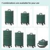 Somduy Makeup Train Case, Rolling Makeup Case with Lid, 5 in 1 Cosmetology Case on Wheels, Christmas Gift, Large Makeup Case Organizers, Profesional Cosmetic Case for Salon Barber, Green view 3