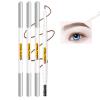 Eyebrow Pencil Brown,4 PCS Ultra Thin Eyebrow Pencil Dual Ended,Waterproof Long-Lasting Eye Brow Pencils with Spoolie Brush.(#03 Brown 4PCS) view 1