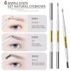 Eyebrow Pencil Brown,4 PCS Ultra Thin Eyebrow Pencil Dual Ended,Waterproof Long-Lasting Eye Brow Pencils with Spoolie Brush.(#03 Brown 4PCS) view 4