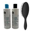 Bundle 3 Items: Extreme Straight Keratin Shampoo 8 oz, Extreme Straight Keratin Conditioner 8oz and Paddle Brush, Frizz Free & Control, Sulfate Free, Paraben Free view 1