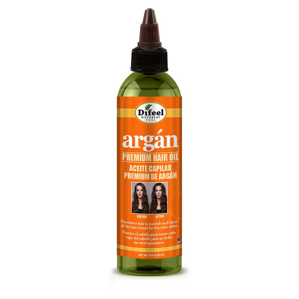Difeel Argan Hydrating Premium Hair Oil 8 oz. - Hair Oil for Dry Hair and Natural Hair Oil Treatment