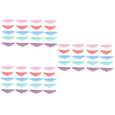 balacoo 30pairs Eyelash Extension Pad Silicone Perm Gasket Lash Grafting Auxiliary Tool Comfortable Elastic Easy to Clean Supplies