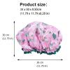 WOFASHPURET Shower Cap for Women, Elastic Shower Cap 2pcs Reusable Bath Double Layer Satin Silk Waterproof s Hair Protector for Shower All Hair(Flamingo Pattern) view 4