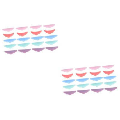 balacoo 20pairs Reusable Eyelash Perm Pads Comfortable Gaskets for Eyelash Extensions and Beauty for Grafting and Perming Easy to Clean and Store