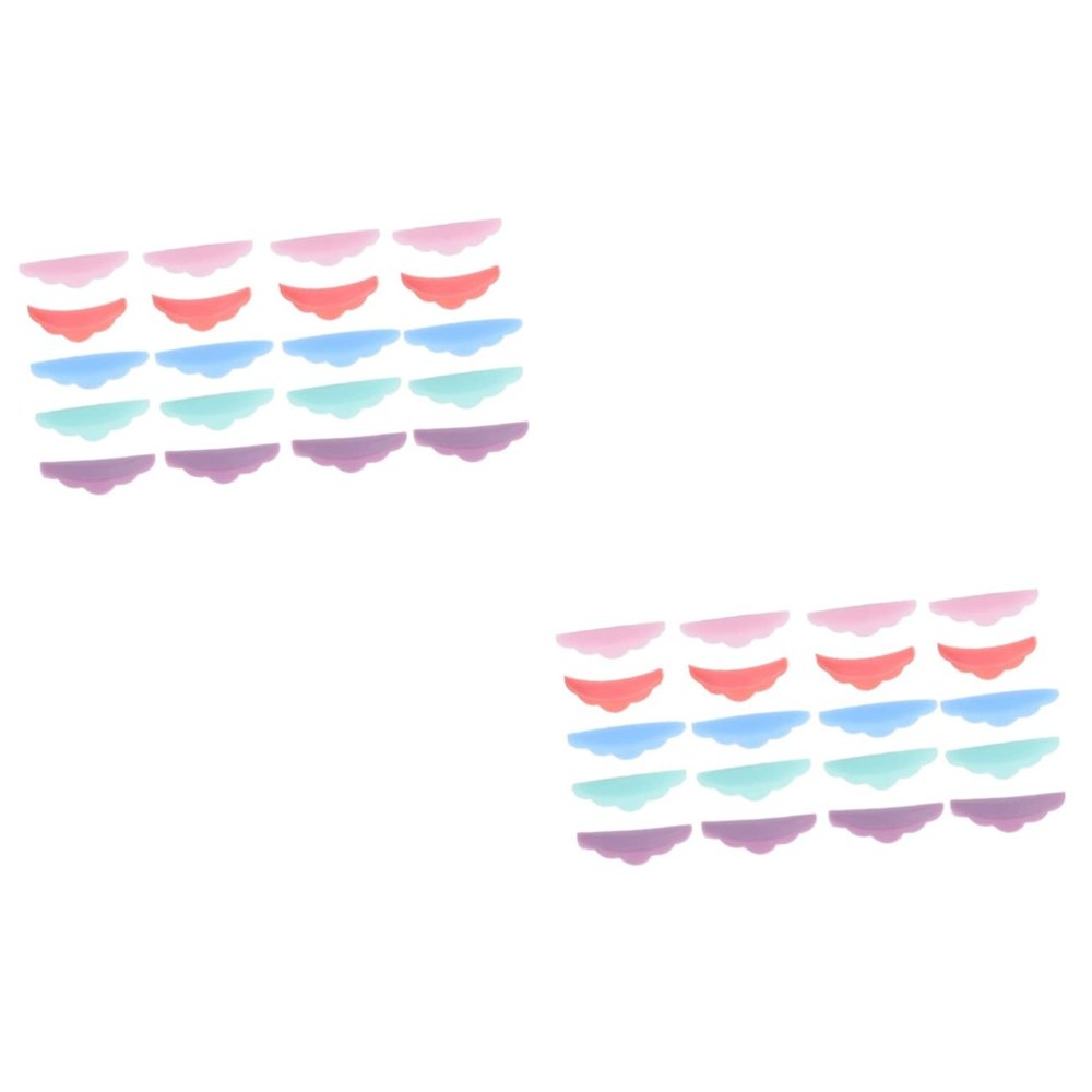 balacoo 20pairs Reusable Eyelash Perm Pads Comfortable Gaskets for Eyelash Extensions and Beauty for Grafting and Perming Easy to Clean and Store