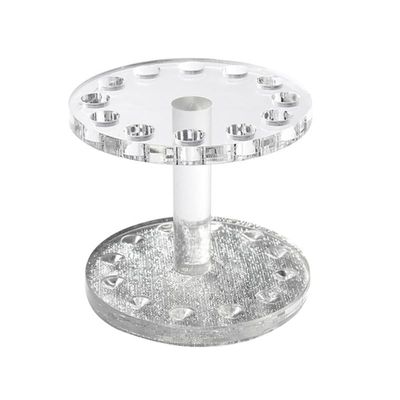 balacoo Crystal Heart-Shaped Nail Art Pen Holder Stand Transparent Compact Organizer for Gel Nail Brushes and Painting Tools