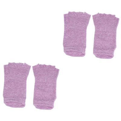 balacoo 2pairs Moisturizing Socks for Women Gel Open Toe Socks for Work Out Hiking Running Gym