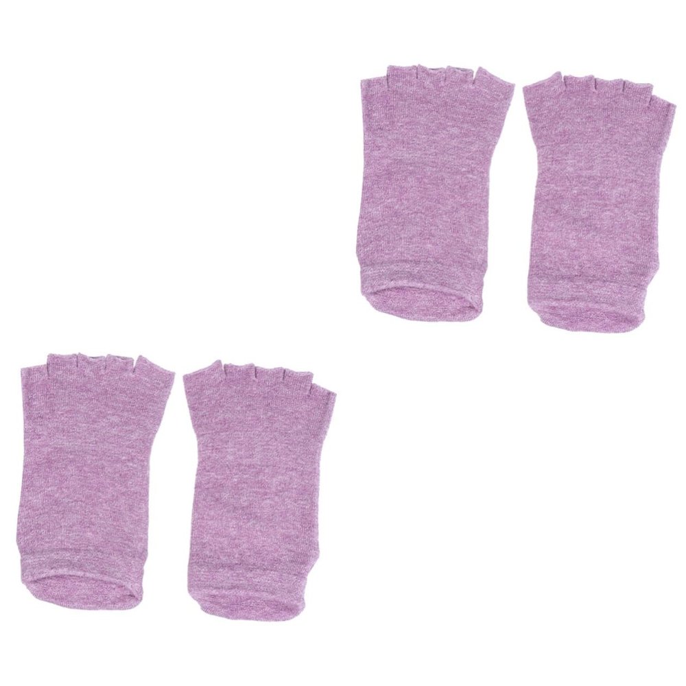 balacoo 2pairs Moisturizing Socks for Women Gel Open Toe Socks for Work Out Hiking Running Gym