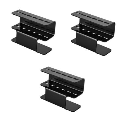 balacoo 3pcs Acrylic Storage Rack for False Eyelashes and Durable Organizer for Eyelash Extension Tools Compact Makeup Storage Black Color