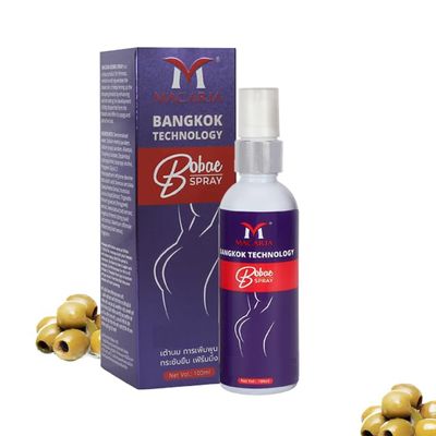 MACARIA Bobae Breast Growth Spray for Enlargement & Enhancement, Gentle Formula Safe for Baby & Mom, Naturally Tighten & Shape Bosom, Improve Saggy Breasts & Increase Size for Bigger Ones, 3.38 Fl Oz