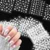 30Pcs Christmas White Snowflake Nail Art Stickers Decals Winter Christmas Snow Nail Self-Adhesive Sticker Designs Xmas Big Snowflake Nail Transfer Decal Acrylic Supplies for Women Manicure Decorations view 1