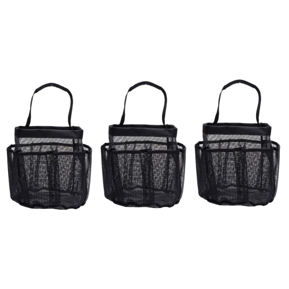 STOBAZA 3pcs Mesh Toiletry Bag Oxford Storage Bag Bathroom Organizer for Cosmetics Towels Toys