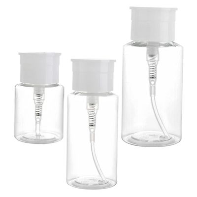 balacoo 6pcs Transparent Portable Travel Bottle Leak Pressing Type Cosmetic Container for Shampoo Lotion and Liquid Soap