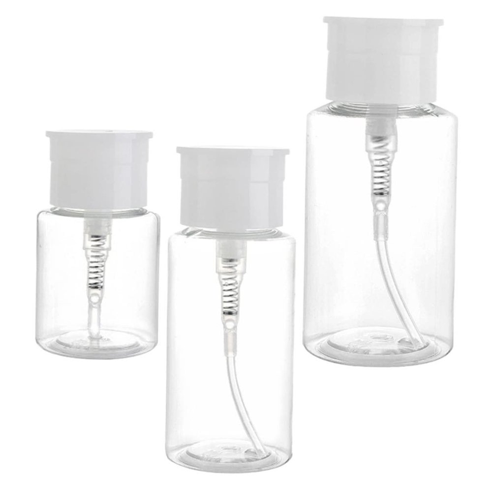 balacoo 6pcs Transparent Portable Travel Bottle Leak Pressing Type Cosmetic Container for Shampoo Lotion and Liquid Soap