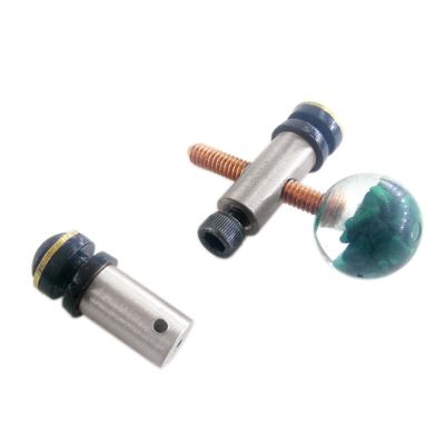 5SETS White Brass Front Rear Binding Post Copper Contact Screw US Standard 8-32 Thread Tattoo Machine Replacement Parts (White BRASS-04)