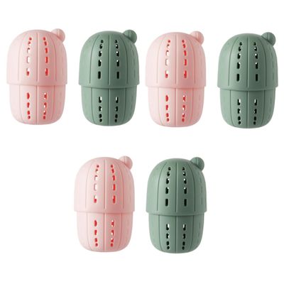 STOBAZA 6pcs Mini Portable Silicone Makeup Sponge Storage Box Breathable Powder Puff Case Lid for Home and Travel Use Color