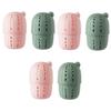 STOBAZA 6pcs Mini Portable Silicone Makeup Sponge Storage Box Breathable Powder Puff Case Lid for Home and Travel Use Color view 1