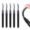 5 Pcs Silicone Lash Brush for Eyelash, INENK Eyelash Separator Mascara Applicator No Smearing Clumping, Lash Brush with Dust Lid for Natural Lifted Easy-to-Use Cosmetic Brushes Tools view 1