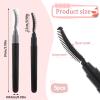 5 Pcs Silicone Lash Brush for Eyelash, INENK Eyelash Separator Mascara Applicator No Smearing Clumping, Lash Brush with Dust Lid for Natural Lifted Easy-to-Use Cosmetic Brushes Tools view 3