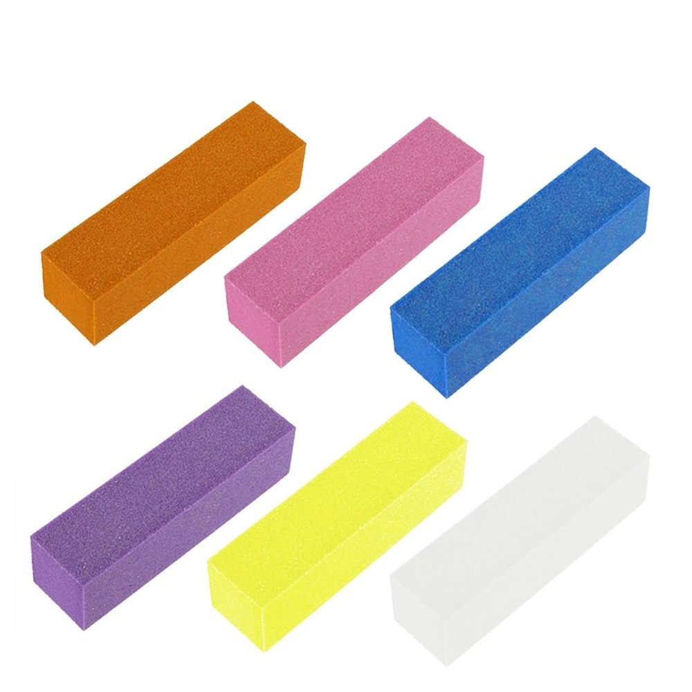 10Pcs Nail File Buffer Foot Buffer Block fingernail Block Finger Sanding Files Sanding polishing Art kit Sponge Brush