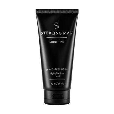 Sterling Man A Temporary Gray Darkening Hair Gel for Men | No Hair Dye Product | Medium Hold | Formulated tint for Salt and Pepper Hair | No Stain or Bleeding | For All Hair Types | 5.5 Fl. oz