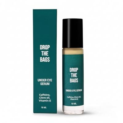 Drop the Bags Under Eye Serum for Dark Circles for Women & Men with Caffeine, Clove Oil & Vitamin E helps Reduce Dark Circle, Puffiness, Finelines - 10ml