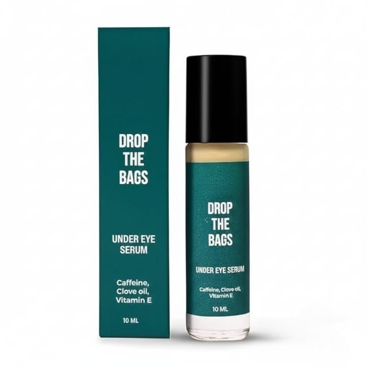 Drop the Bags Under Eye Serum for Dark Circles for Women & Men with Caffeine, Clove Oil & Vitamin E helps Reduce Dark Circle, Puffiness, Finelines - 10ml