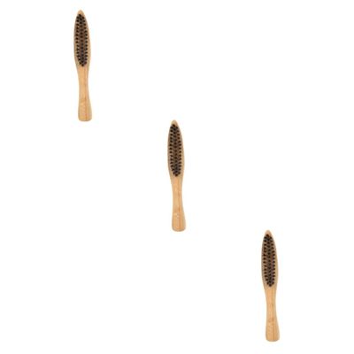 FOMIYES 6pcs Portable Bristle Beard Brush Handle for Men Facial Hair Grooming and Styling for Travel and Beard Care