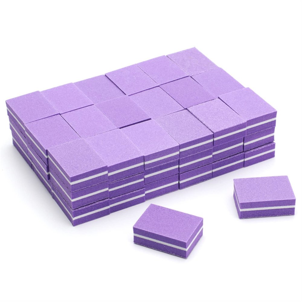ZinNen RHAIYAN 100pcs Double-Sided Mini Nail File 100/180 Nail Buffer Sponge Sandpaper Sanding Buffer Lixa De Unha Lima Nail Care Tools Specific
