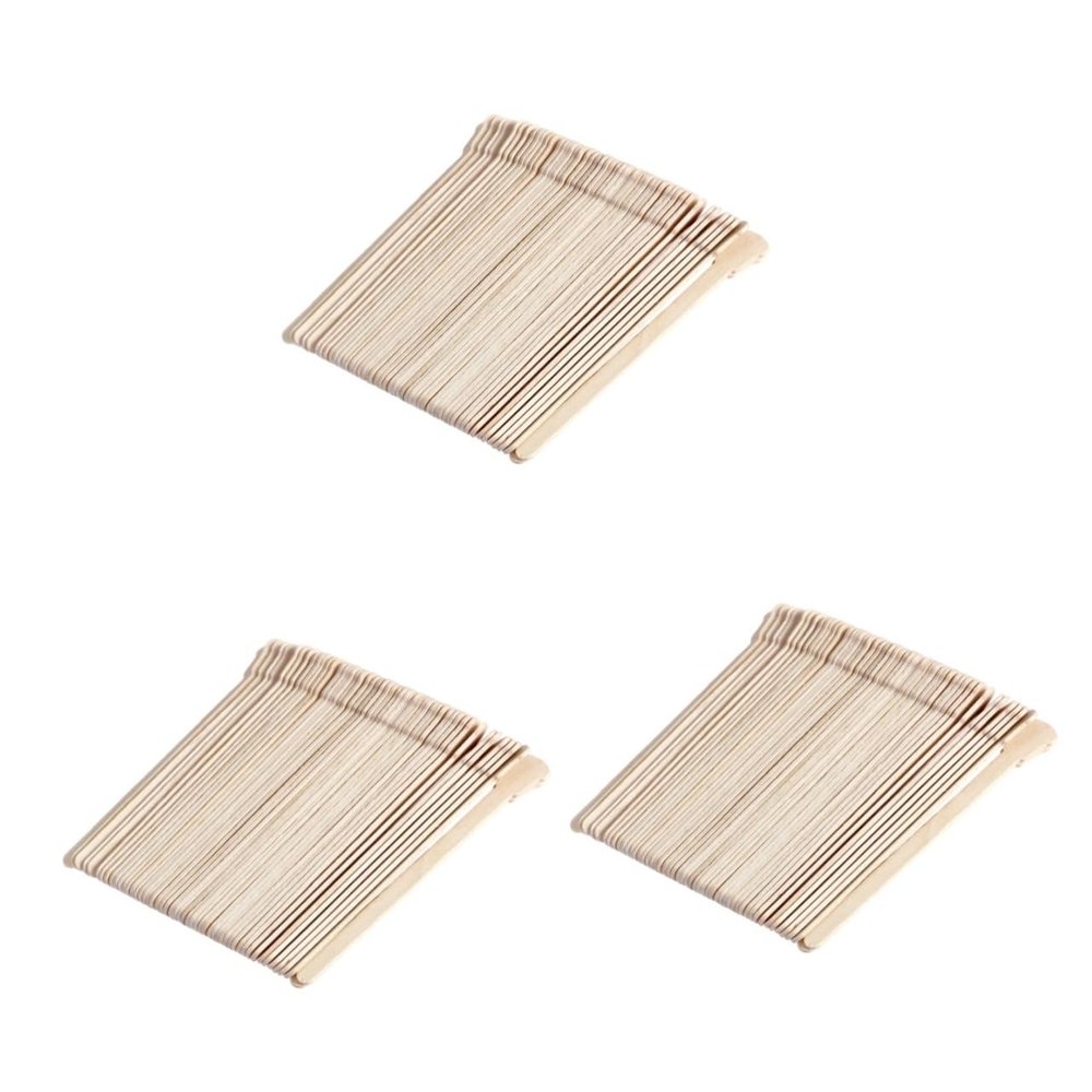 FOMIYES 3sets Hair Removal Waxing Kit Wooden Waxing Spatulas Brow Wax Sticks Hard Wax Kit Salon Home Use 50pcs*3