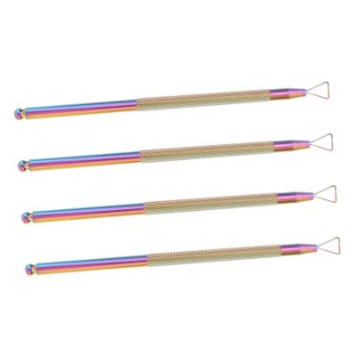 Balacoo 4 Pcs nail scraper for gel polish gel polish remover tool stainless nail pusher cuticle cleaning tool nail peeler scraper pusher tool nail art pusher manicure tool peeled Cleaner