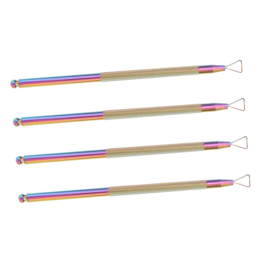 Balacoo 4 Pcs nail scraper for gel polish gel polish remover tool stainless nail pusher cuticle cleaning tool nail peeler scraper pusher tool nail art pusher manicure tool peeled Cleaner