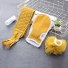 Bath Towel Set of Strong Back rubbing Gloves Men's Bath Artifacts Female Bath Home Back scrubbing mud rubbing ash Bath Ball (Color : GingerYellow) view 1