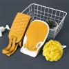 Bath Towel Set of Strong Back rubbing Gloves Men's Bath Artifacts Female Bath Home Back scrubbing mud rubbing ash Bath Ball (Color : Brickred) view 3