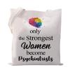 VAMSII Psychiatrist Tote Bag Funny Psychiatrists Gifts for Women Mental Illness Gifts (Women Psychiatrist tote) view 1